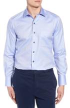 Men's David Donahue Micro Diamond Fit Sport Shirt, Size Small - Blue