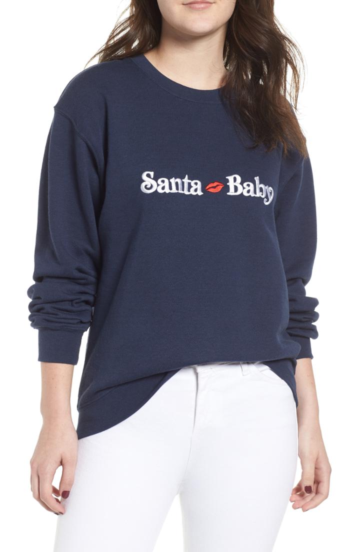 Women's Sub Urban Riot Santa Baby Willow Sweatshirt - Blue