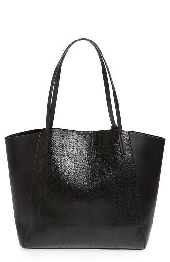 Bp. Colorblock Faux Leather Tote - Black