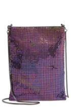 Nordstrom Metallic Mesh North/south Crossbody - Purple