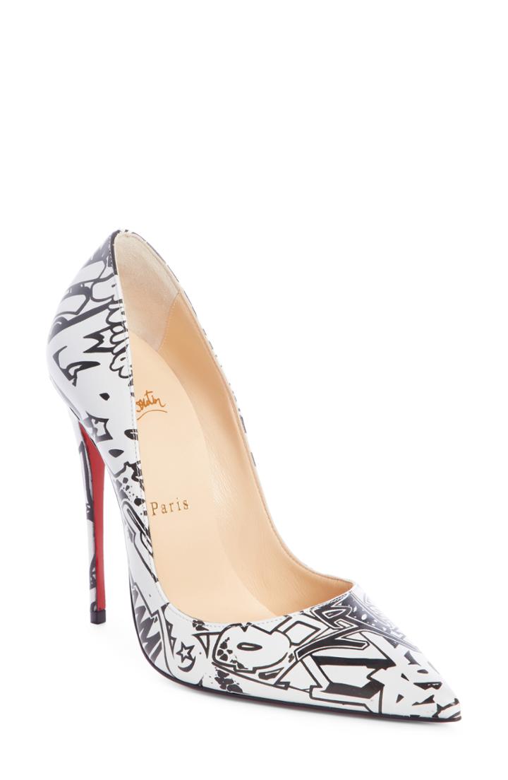 Women's Christian Louboutin Iriza Open Side Pump .5us / 35.5eu - Metallic