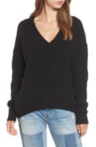 Women's Bp. V-neck High/low Sweater, Size - Black