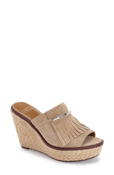 Women's Franco Sarto 'candace' Wedge Mule .5 M - Beige