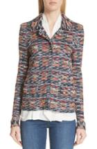 Women's St. John Collection Painterly Multi Tweed Knit Jacket - Black