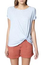 Women's Sanctuary Adrienne Side Twist Cotton Blend Top - Blue