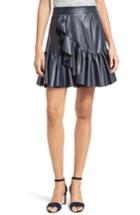 Women's Rebecca Taylor Faux Leather Ruffle Skirt