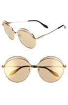 Women's Sonix Oasis 63mm Round Sunglasses - Gold Wire/ Sunburst