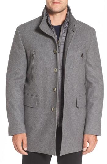 Men's Cole Haan Wool Blend 3-in-1 Topcoat, Size - Grey