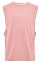 Men's Topman Raw Edge Sleeveless T-shirt - Pink