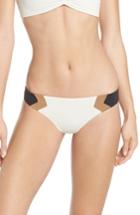Women's L Space Baracuda Reversible Classic Hipster Bikini Bottoms - White
