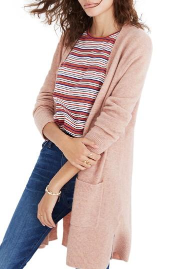 Women's Madewell Kent Cardigan Sweater, Size - Pink