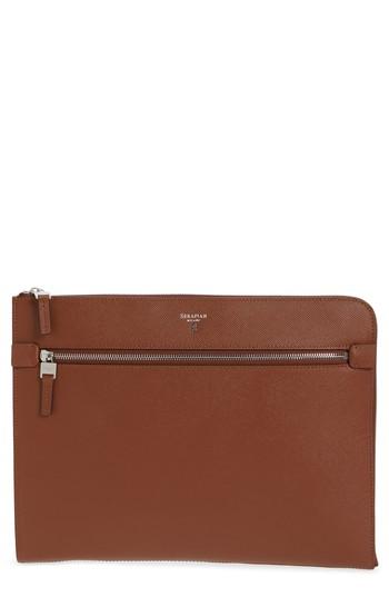 Serapian Milano Evolution Calfskin Folio - Brown