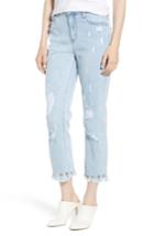 Women's Tinsel Grommet Hem Distressed Crop Jeans - Blue