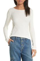 Women's Vince Thermal Pima Cotton Tee - Ivory