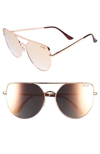 Women's Quay Australia X Jasmine Sanders Santa Fe 65mm Aviator Sunglasses - Rose/ Pink