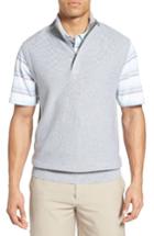 Men's Bobby Jones Pique Jersey Quarter Zip Golf Vest - Grey