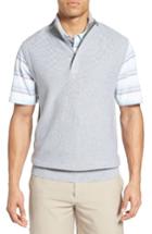 Men's Bobby Jones Pique Jersey Quarter Zip Golf Vest - Grey