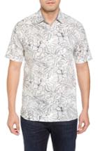 Men's Tommy Bahama Sarasota Sketch Standard Fit Stretch Cotton Camp Shirt - White