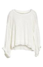 Women's Free People Island Girl Hacci Tee, Size - White