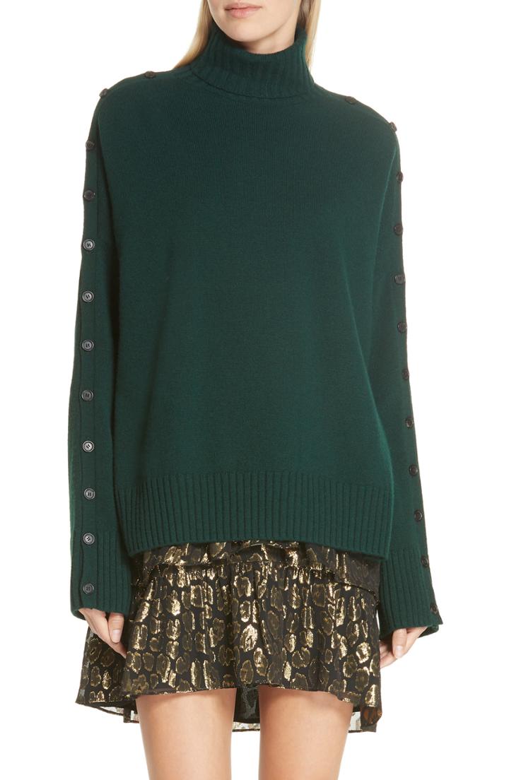 Women's A.l.c. Crosley Merino Wool Turtleneck Sweater - Green