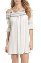 Women's Becca Nightingale Off The Shoulder Cover-up Dress /small - White