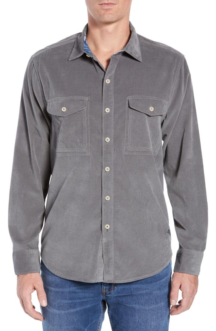 Men's Tommy Bahama Sun Coast Corduroy Shirt - Black