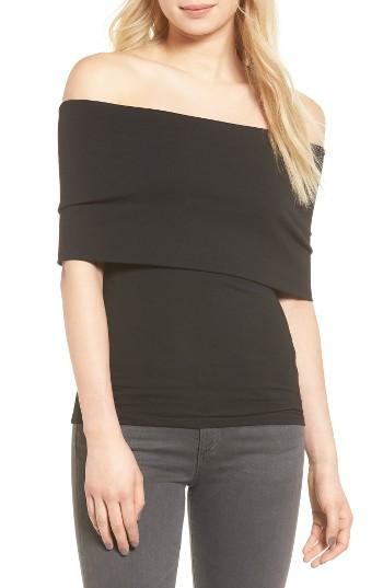 Women's Trouve Off The Shoulder Top, Size - Black