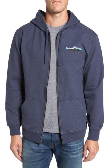 Men's Patagonia Fitz Roy Trout Zip Hoodie - Blue