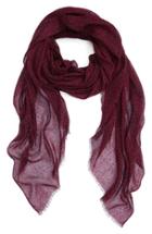 Women's Sole Society Dot Print Scarf, Size - Red