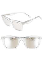 Women's Kendall + Kylie Kamilla 53mm Square Sunglasses - Clear Crystal/ Silver