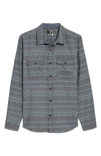 Men's Hurley Pismo Dry Flannel Shirt, Size - Black