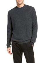 Men's Vince Thermal Knit Crewneck Cashmere Sweater - Grey