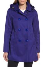 Women's Kate Spade New York Scallop Pocket A-line Raincoat - Blue
