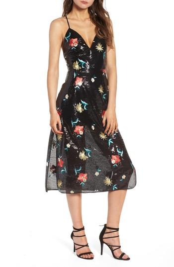 Women's Lovers + Friends Melinda Midi Dress - Black