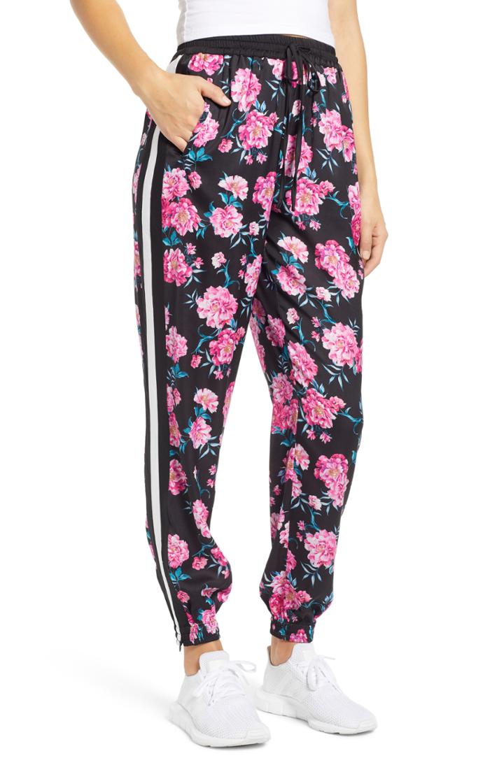 Women's Kendall + Kylie Floral Print Jogger Pants - Purple