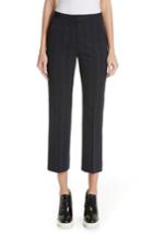 Women's Stella Mccartney Carlie Check Wool Ankle Trousers Us / 42 It - Blue