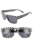 Men's Vans Darr Check 55mm Wrap Sunglasses - Black/ White Check