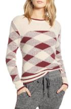 Women's Treasure & Bond Argyle Sweater, Size - Beige