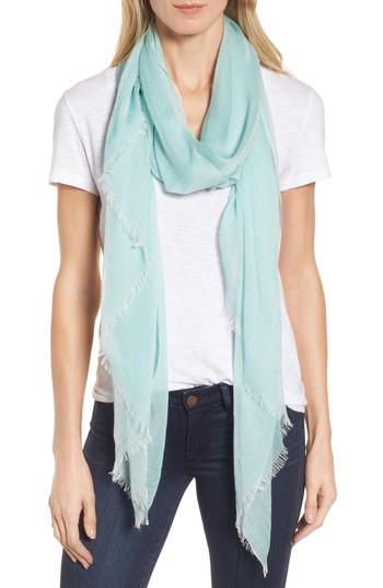 Women's Nordstrom Modal Silk Blend Scarf, Size - Blue/green