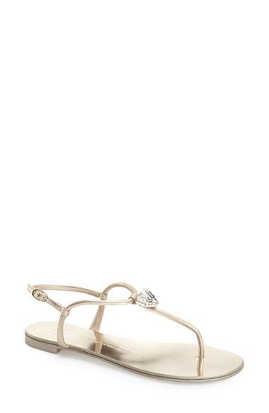 Women's Giuseppe Zanotti 'nuvorock' Sandal M - Metallic