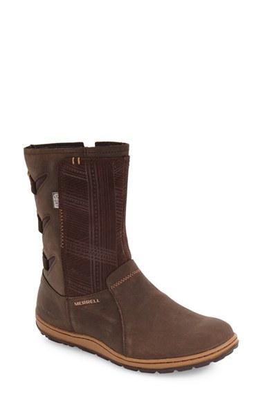 Women's Merrell Ashland Vee Waterproof Bootie M - Brown