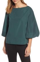 Women's Halogen Blouson Bell Sleeve Top, Size - Blue/green