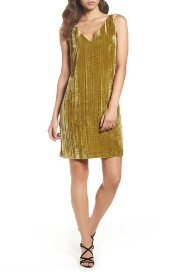 Women's French Connection Theresa Velvet Shift Dress - Green