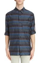 Men's Lanvin Stripe Metallic Oversize Shirt
