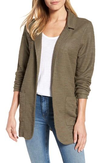 Women's Caslon Knit Boyfriend Blazer, Size - Green