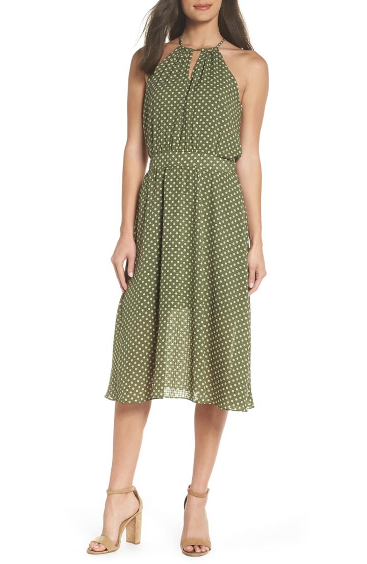 Women's Nsr Polka Dot Halter Dress