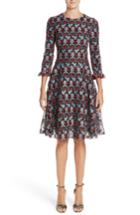 Women's Emporio Armani Embroidered Fit & Flare Dress Us / 38 It - Red