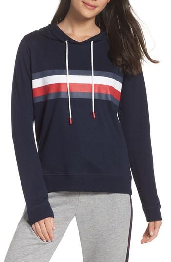 Women's Tommy Hilfiger Stripe Hoodie - Blue