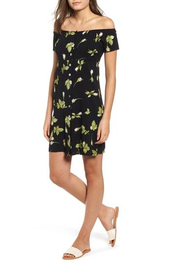 Women's Obey Rosa Off The Shoulder Dress - Black