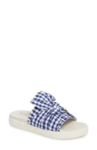 Women's Jane And The Shoe Jessica Twist Slide Sandal M - Blue